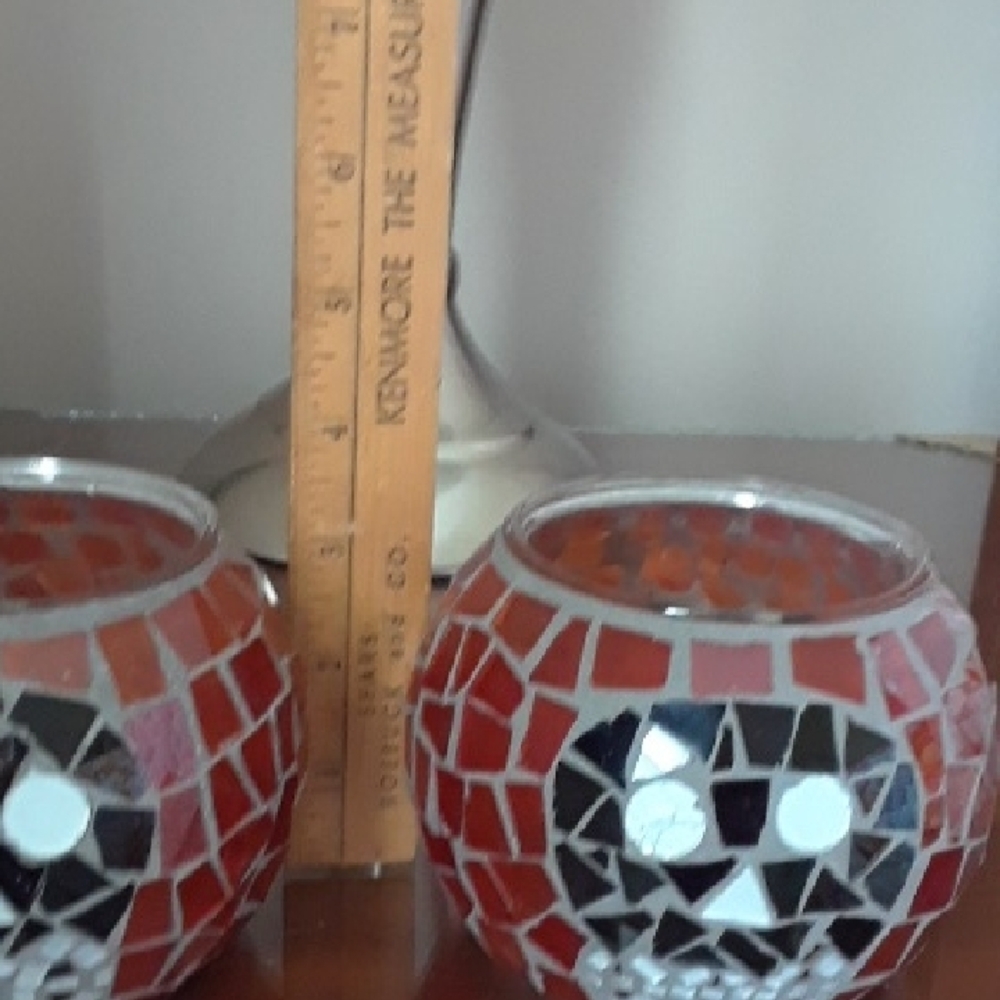 Mosaic Skull Candle Holders - Picture 8 of 8